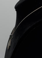 Vintage Handmade Sterling Silver Modern Design Seeds Pendant Sterling Silver Chain Necklace - 18"