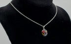 Vintage Dried Flowers Pendant Chain Necklace - 18.25"