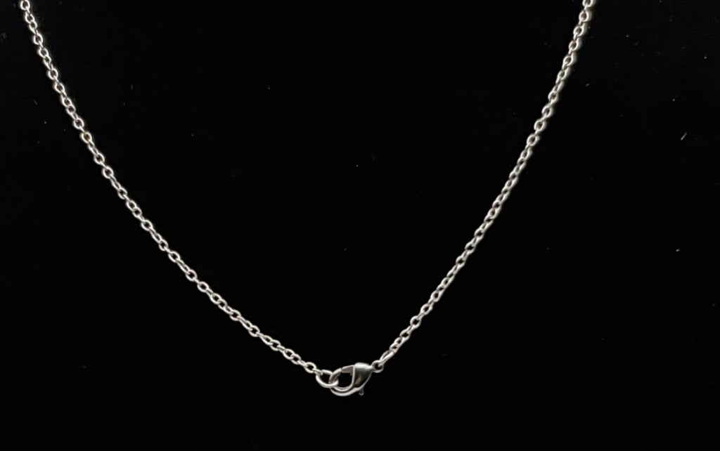 Vintage Dried Flowers Pendant Chain Necklace - 18.25"
