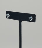 Vintage Blue Topaz Sterling Silver Stud Earrings