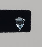 Vintage Blue Topaz Sterling Silver Stud Earrings