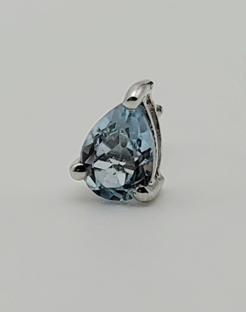 Vintage Blue Topaz Sterling Silver Stud Earrings