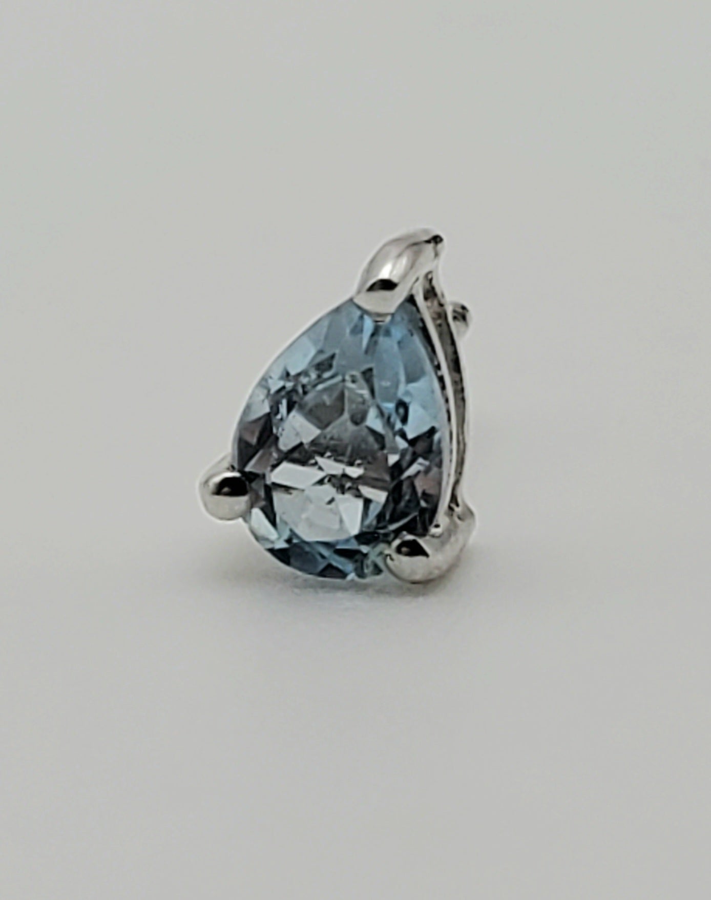 Vintage Blue Topaz Sterling Silver Stud Earrings