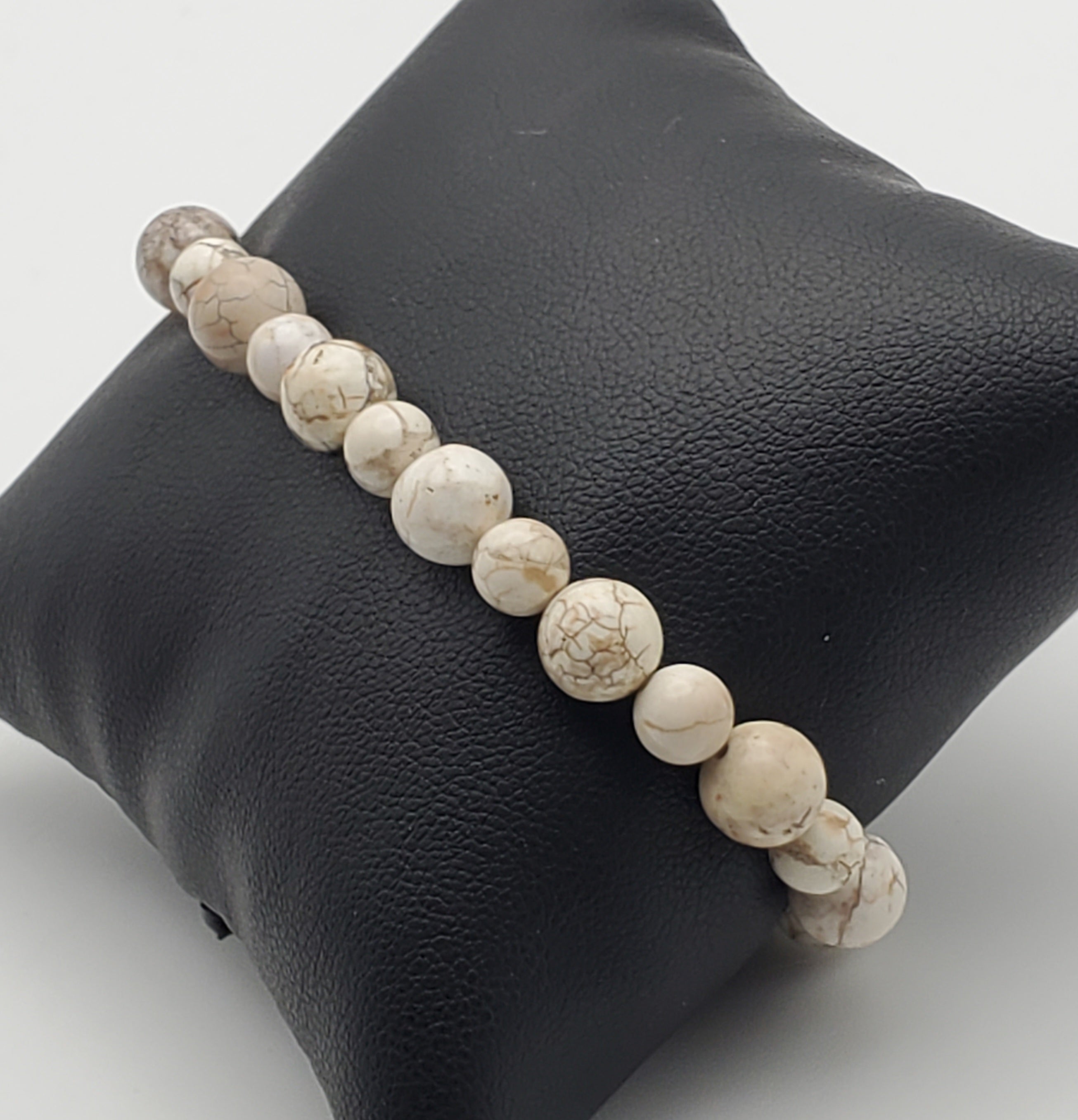 Howlite Bead Stretch Bracelet