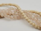 Vintage Shell and Rose Quartz 5 Strand Beaded Necklace - 18"