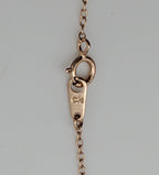 Vintage Rose Gold Tone Sterling Silver Interlocking Hearts Chain Necklace - 16.25 or 18.5"