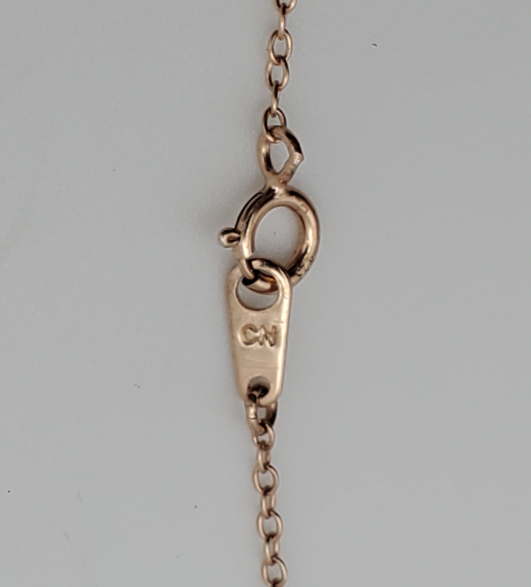 Vintage Rose Gold Tone Sterling Silver Interlocking Hearts Chain Necklace - 16.25 or 18.5"