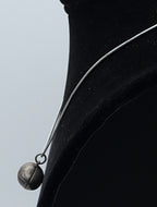 Vintage Sterling Silver Football Pendant on Sterling Silver Necklace - 19.75"