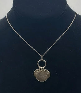 Vintage Sterling Silver "Hope" "Believe" "Dream" Pendant on Sterling Chain Necklace - 18"