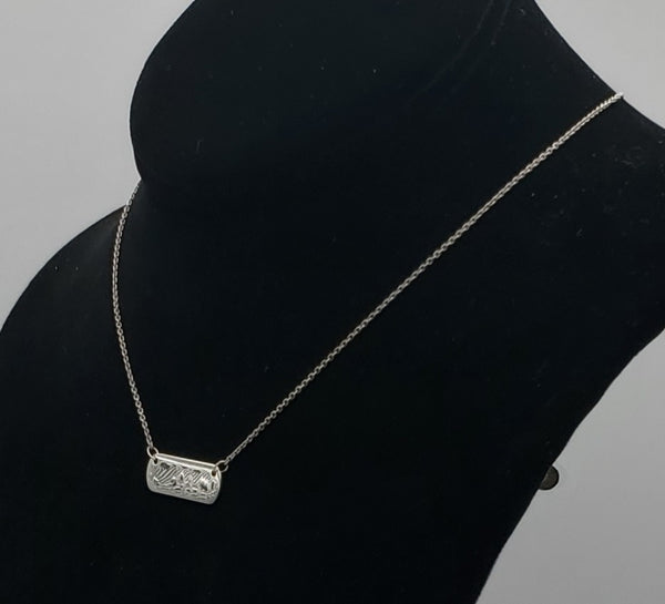 Stella & Dot - Vintage Sterling Silver "Jack" Name Plate Pendant Chain Necklace - 16 and 17 and 18"