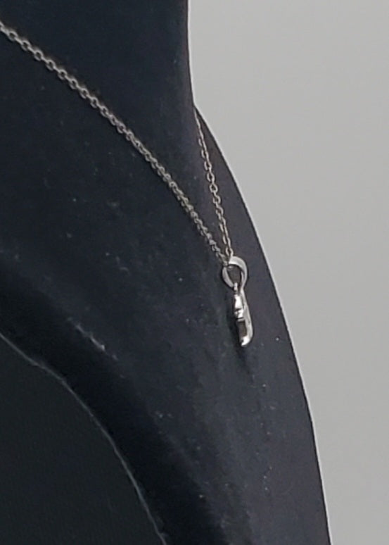 Vintage Sterling Silver "Faith" Pendant Necklace - 16.25"