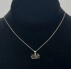 Vintage Sterling Silver "Faith" Pendant Necklace - 16.25"