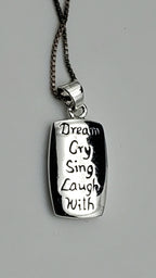 Vintage Sterling Silver "A Friend is Someone to..." Pendant on Sterling Chain Necklace - 18"