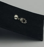 Vintage Sterling Silver Christmas Wreath Dangle Charm