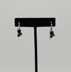 Vintage Elongated Hoop with Rhinestones Earrings