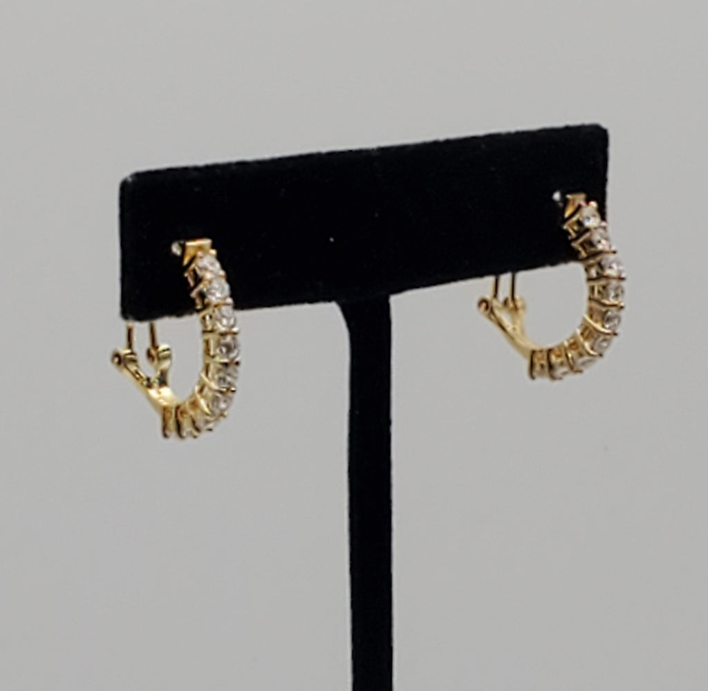 Vintage Gold Tone Sterling Silver Earrings