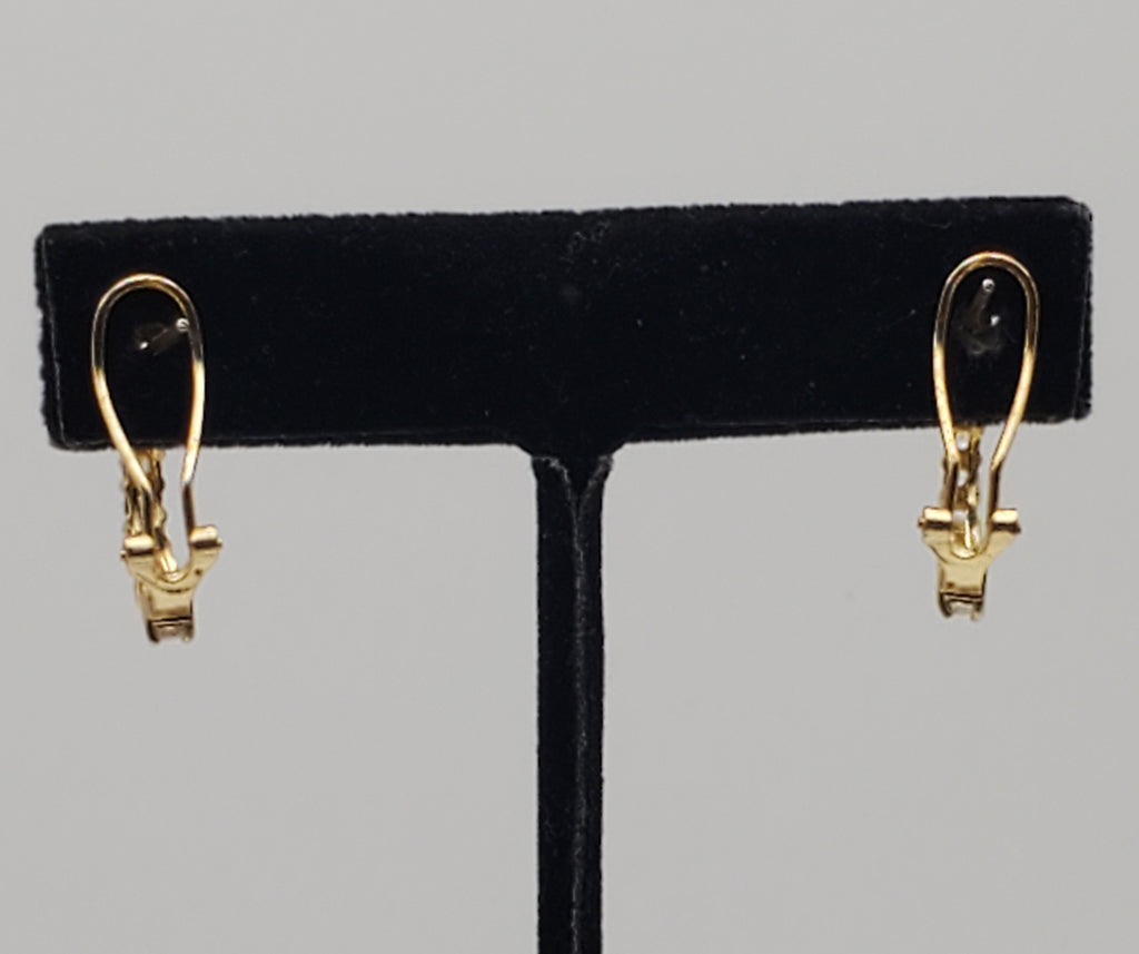 Vintage Gold Tone Sterling Silver Earrings