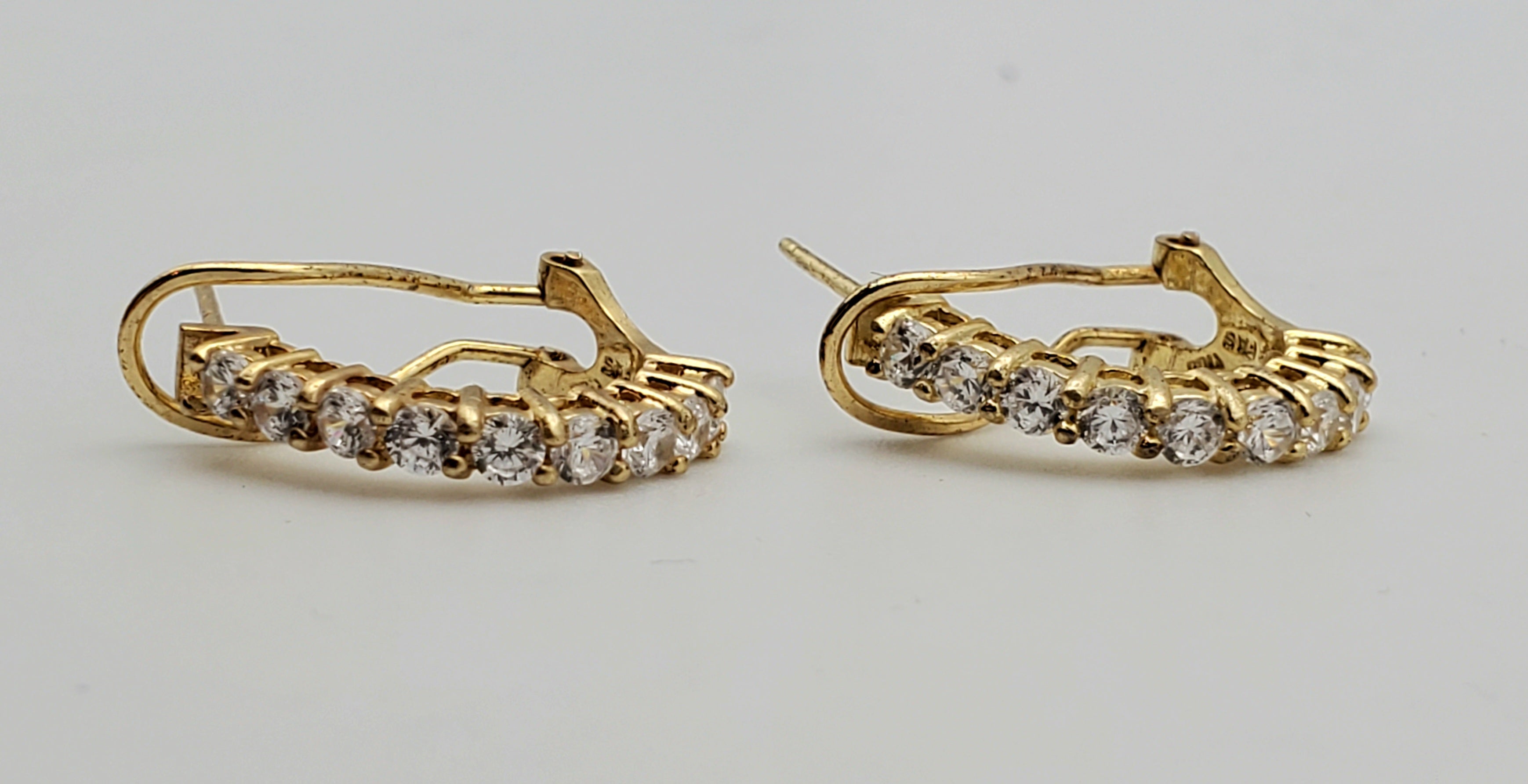 Vintage Gold Tone Sterling Silver Earrings