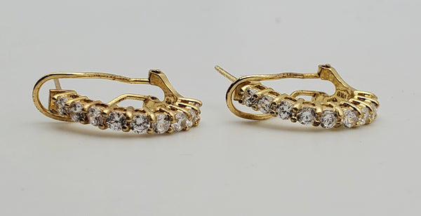 Vintage Gold Tone Sterling Silver Earrings