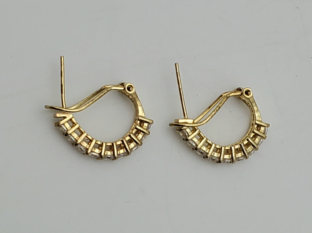 Vintage Gold Tone Sterling Silver Earrings