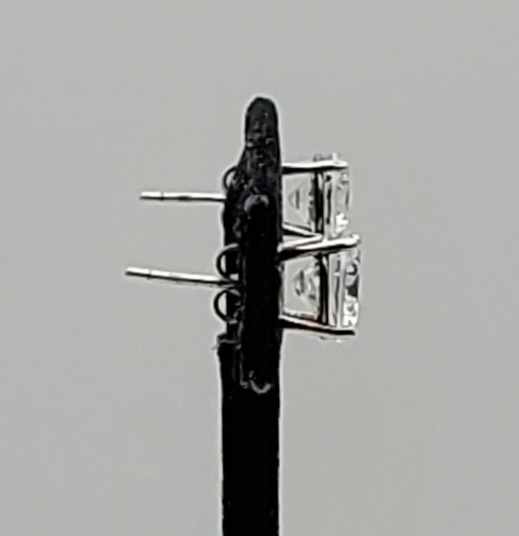 Cubic Zirconia Sterling Silver Stud Earrings