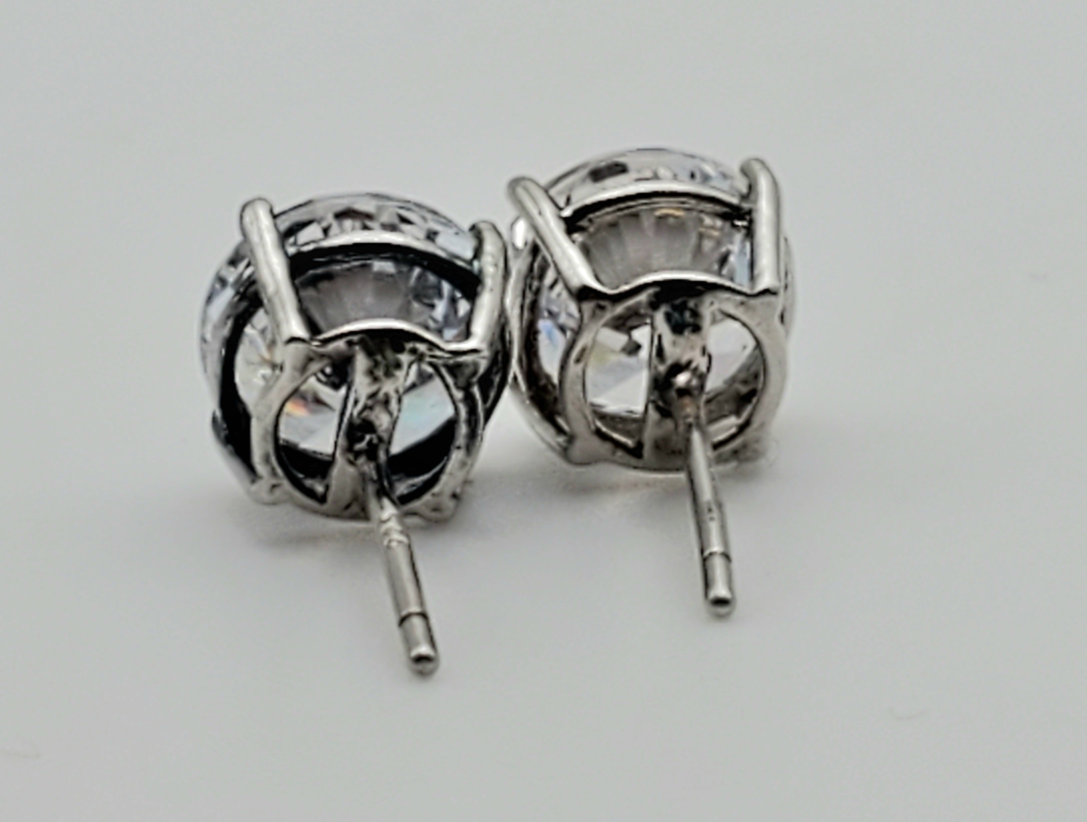 Cubic Zirconia Sterling Silver Stud Earrings