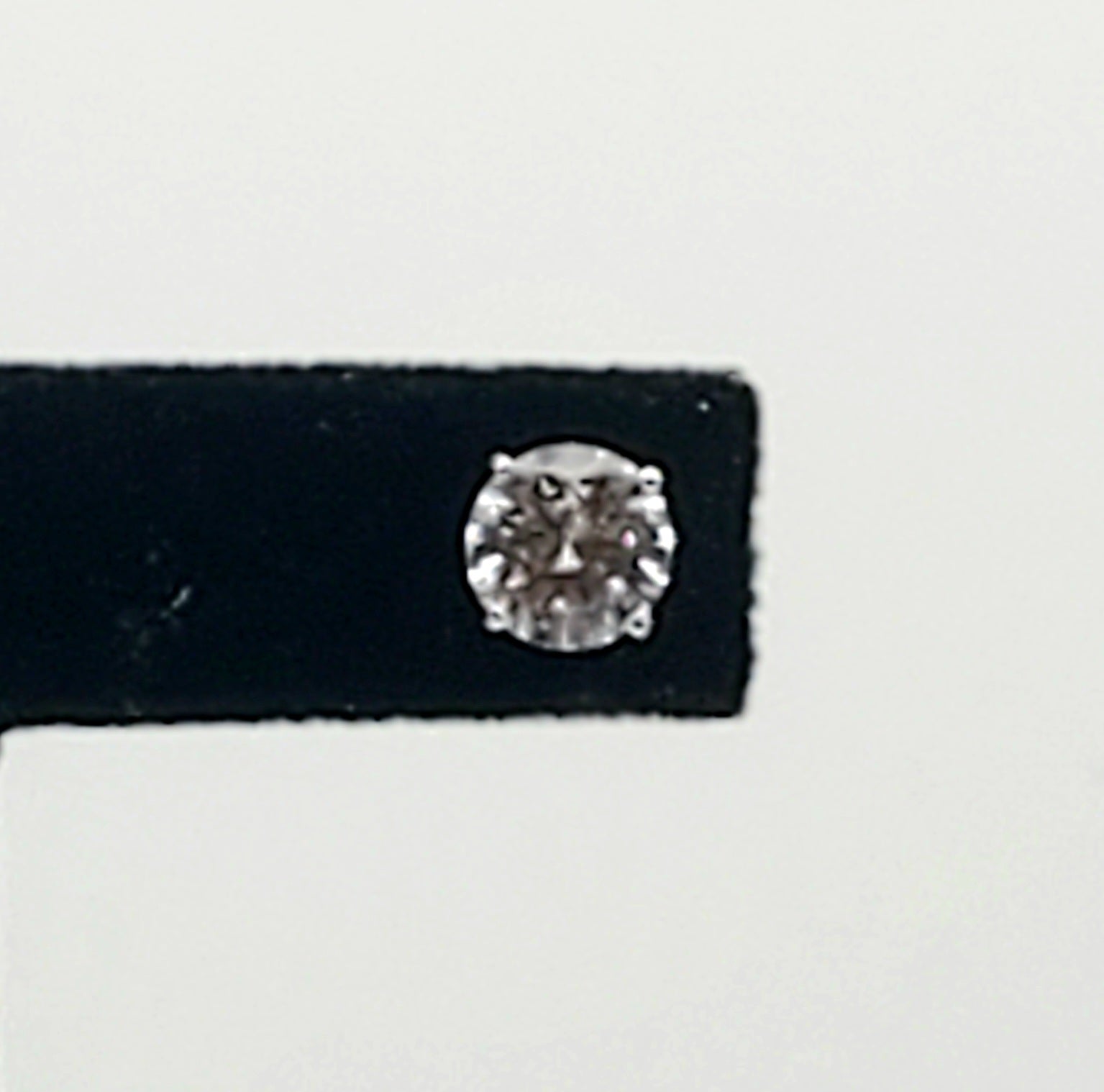 SINGLE Cubic Zirconia Sterling Silver Stud Earring