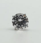 SINGLE Cubic Zirconia Sterling Silver Stud Earring