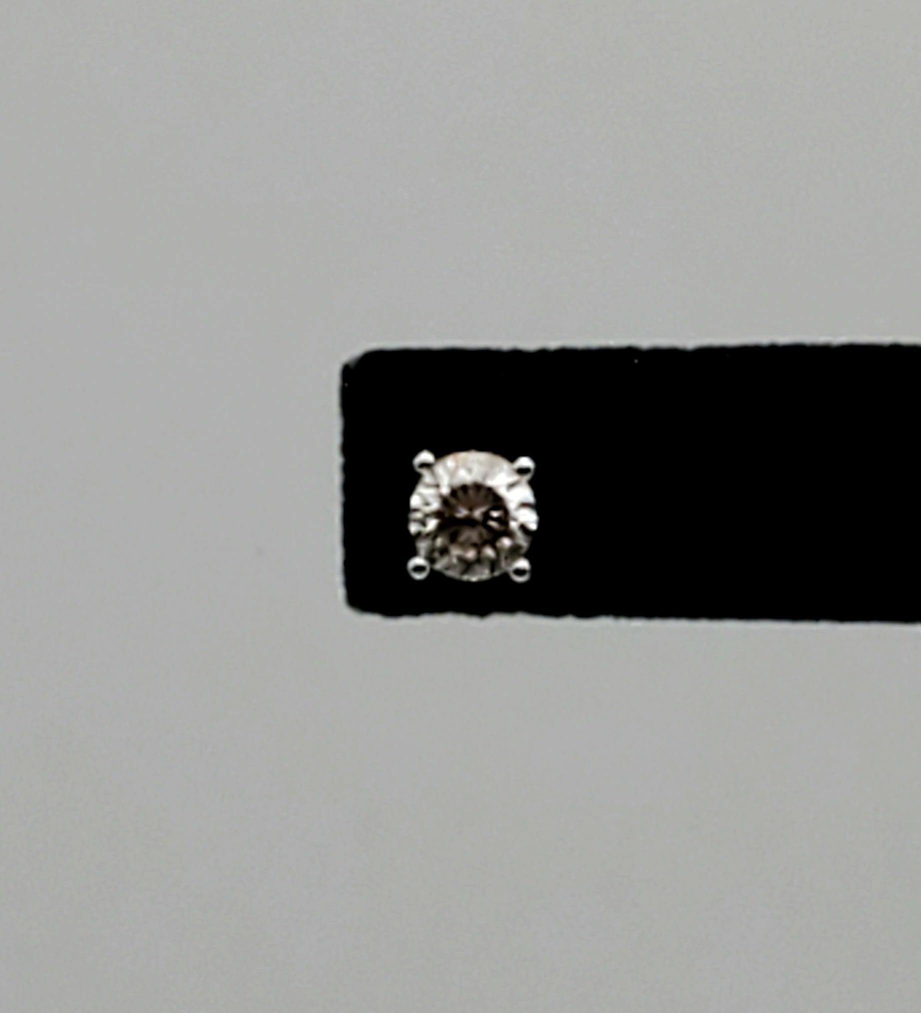 SINGLE Vintage Gold Tone Sterling Silver Cubic Zirconia Stud Earring