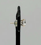 SINGLE Gold Tone Cubic Zirconia Stud Earring