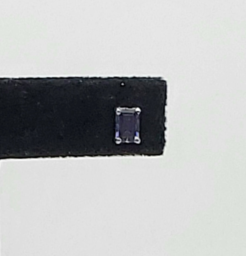 SINGLE Iolite Sterling Silver Stud Earring