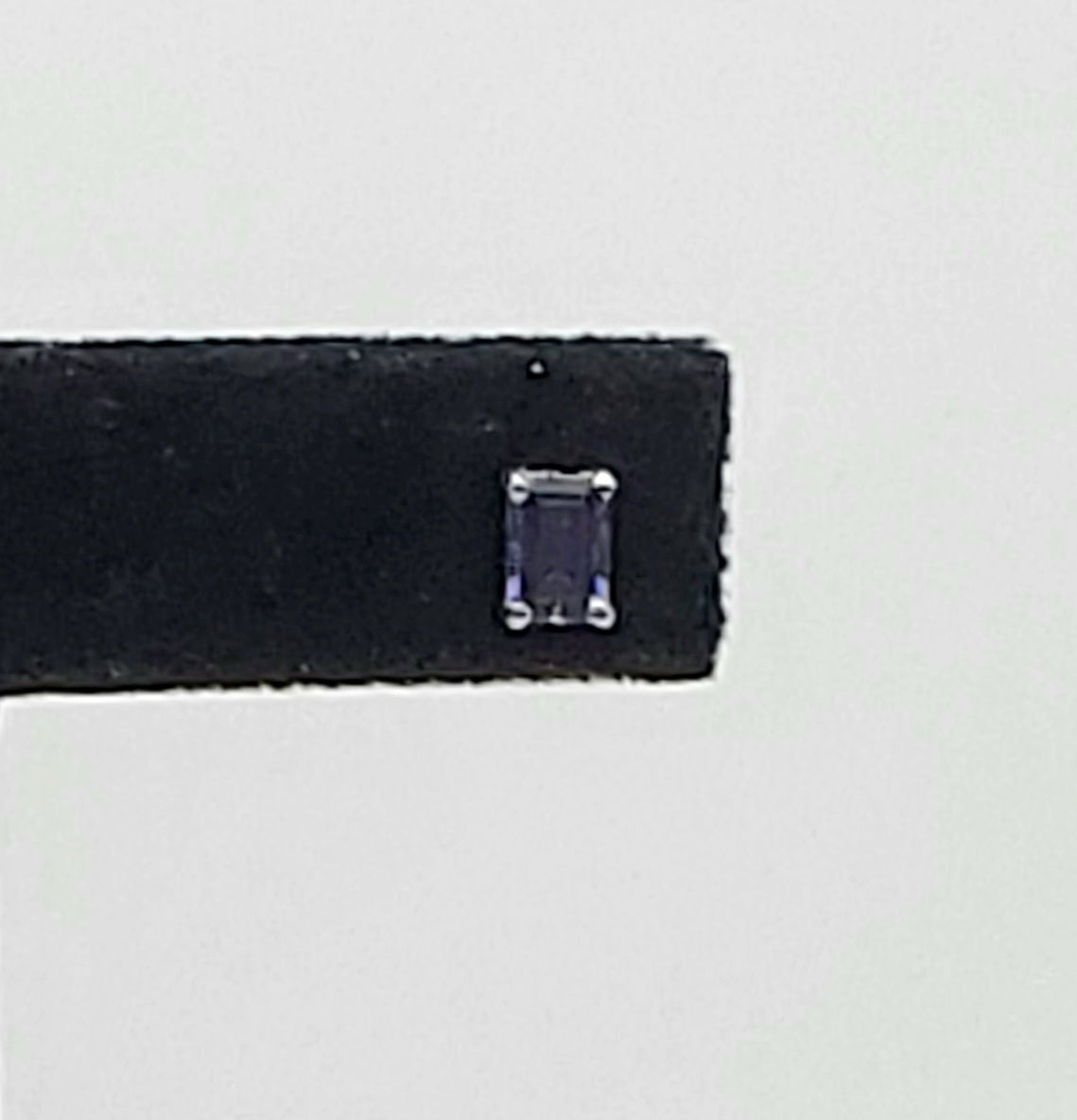 SINGLE Iolite Sterling Silver Stud Earring