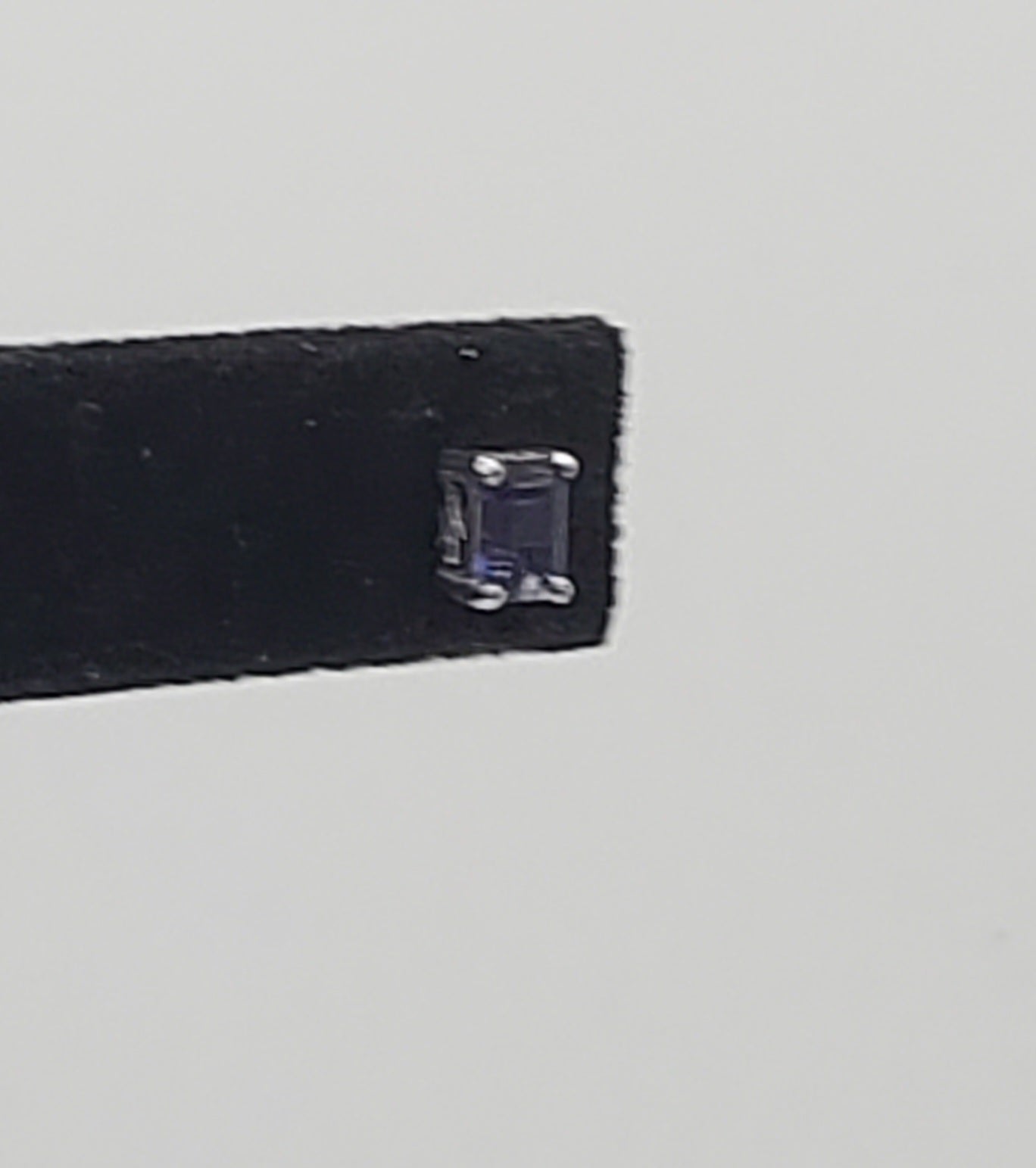 SINGLE Iolite Sterling Silver Stud Earring