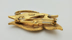 Jonette Jewelry - Gold Tone Moth Brooch - (DAMAGED)