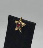 Gold Tone Red Crystal Star VBH Star Volunteer Pin