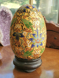 Champleve Enamel Egg on Stand