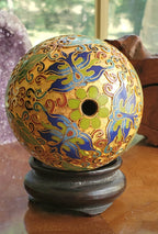 Champleve Enamel Egg on Stand
