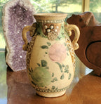 Vintage Small Ceramic Vase with Painted Samurai Scene