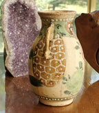 Vintage Small Ceramic Vase with Painted Samurai Scene