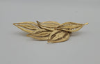 Vintage Gold Tone Filigree Leaves Brooch