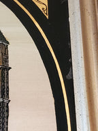 Vintage City College of New York Reverse Painted Glass