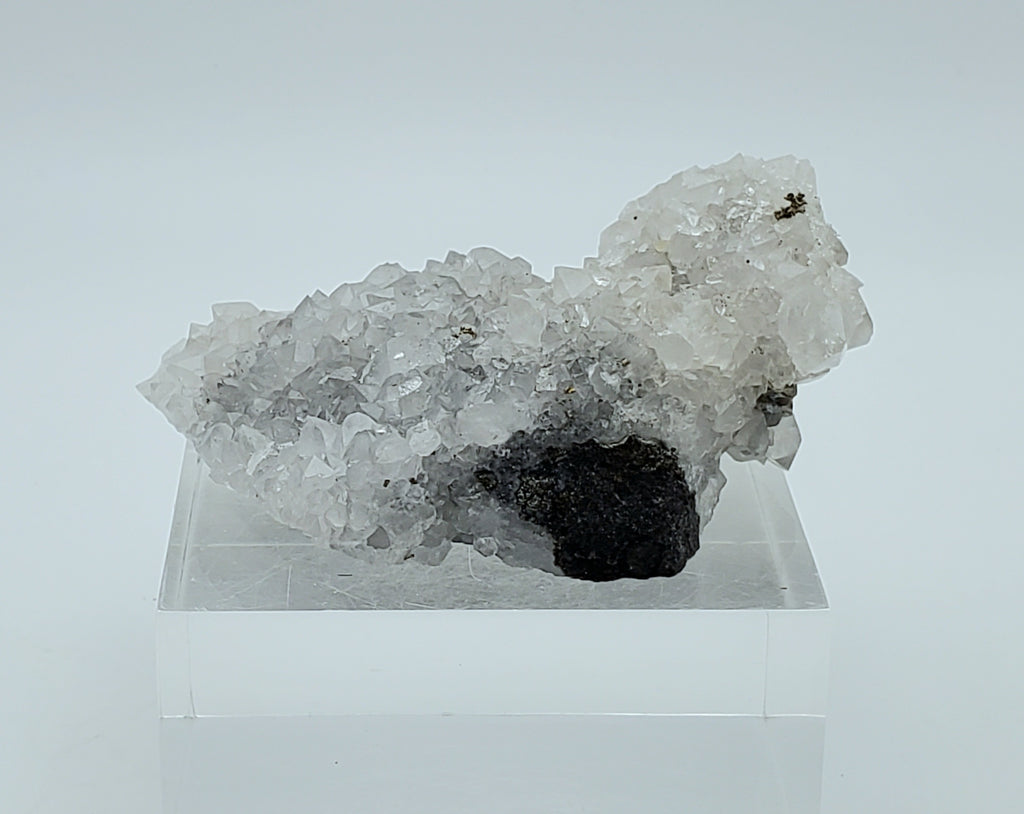 Quartz with Chalcopyrite Crystal Cluster Mineral Specimen - Missouri, USA