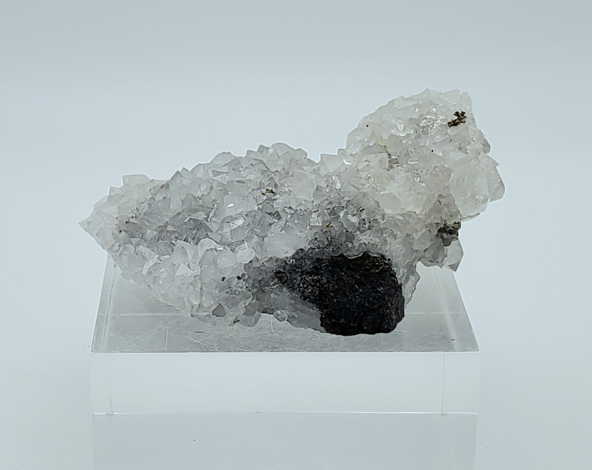 Quartz with Chalcopyrite Crystal Cluster Mineral Specimen - Missouri, USA