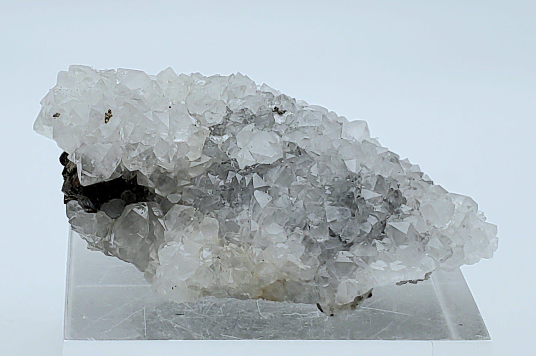 Quartz with Chalcopyrite Crystal Cluster Mineral Specimen - Missouri, USA