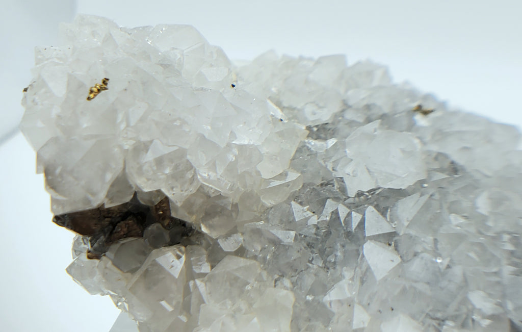 Quartz with Chalcopyrite Crystal Cluster Mineral Specimen - Missouri, USA