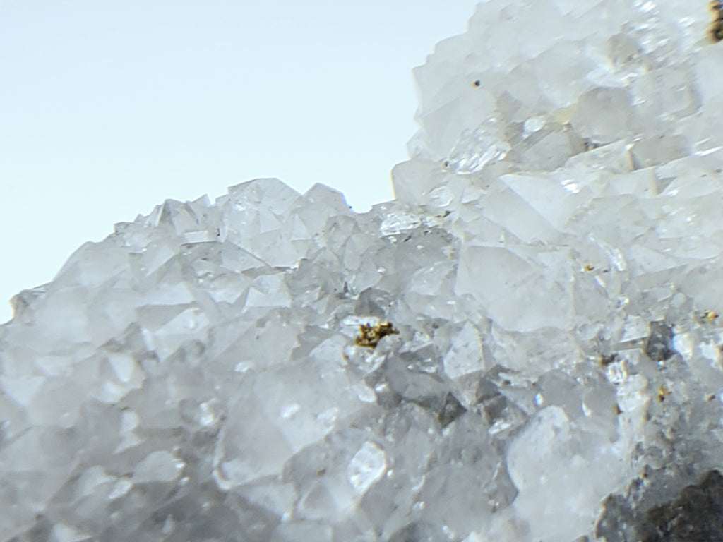 Quartz with Chalcopyrite Crystal Cluster Mineral Specimen - Missouri, USA