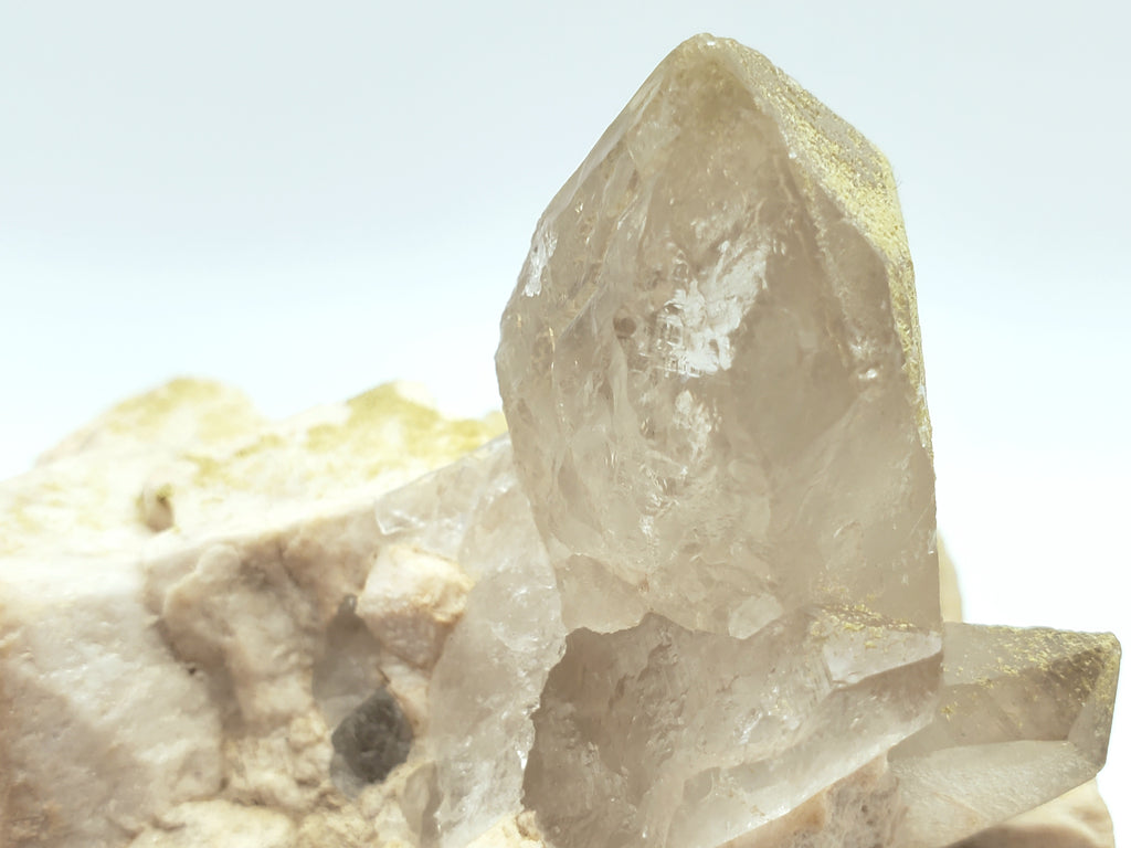 Chlorite Quartz Cluster on Feldspar Mineral Specimen - Nevada, USA