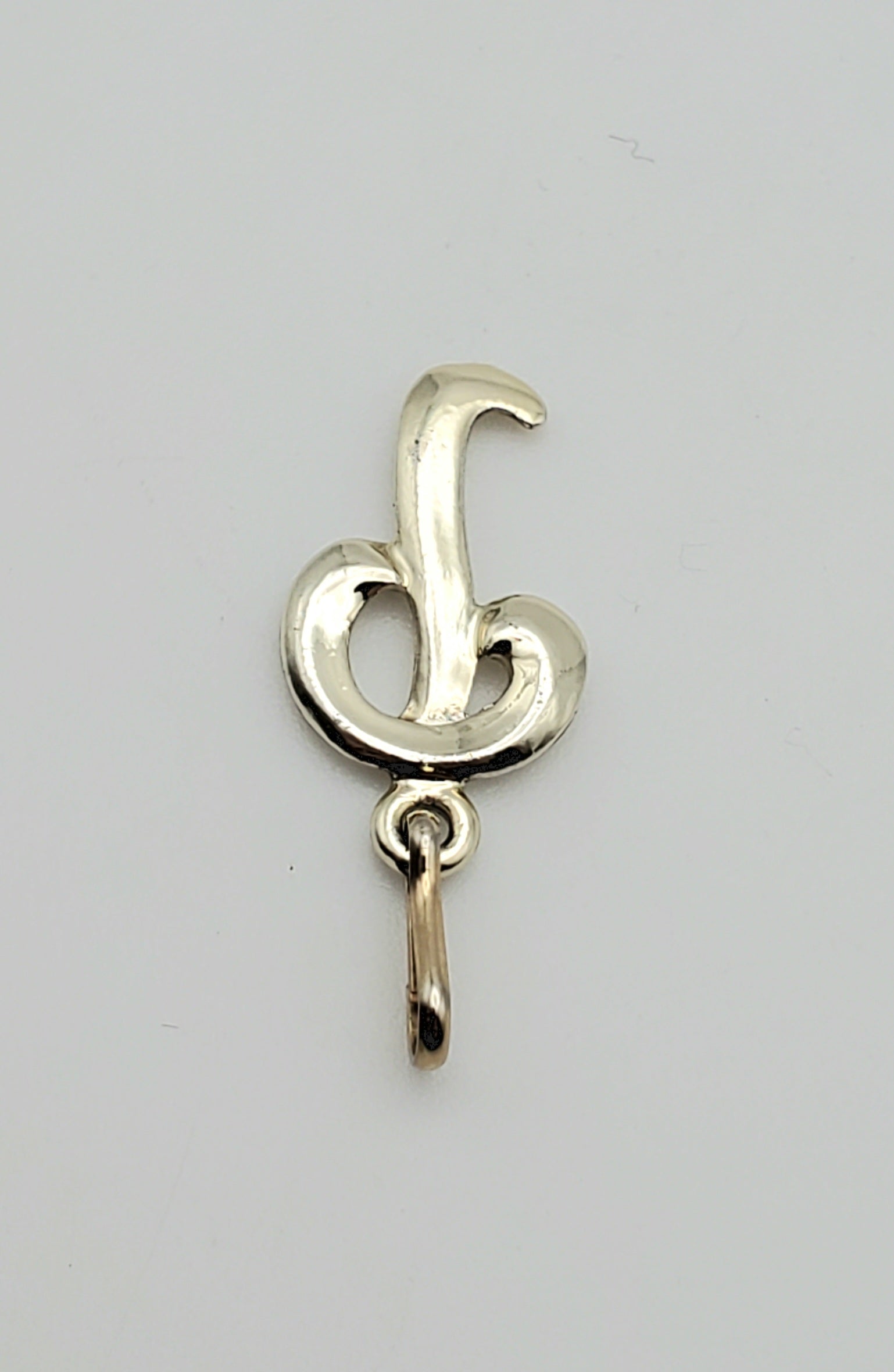 Silver Tone Monogram Letter "P" Pendant