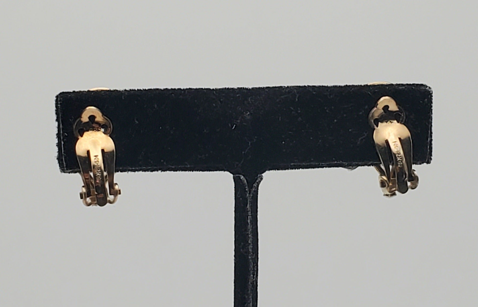 Vintage Tiger's Eye 12k Gold Filled Clip-On Earrings