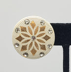 Vintage Plastic and Rhinestone Clip-On Earrings